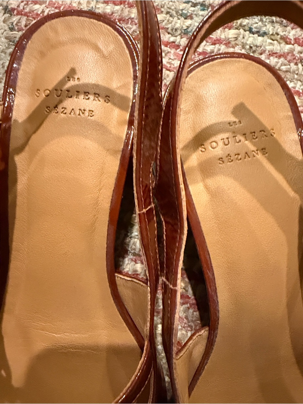 Sézane Paula Babies Patent Camel - Size 8 - Picture 8 of 8